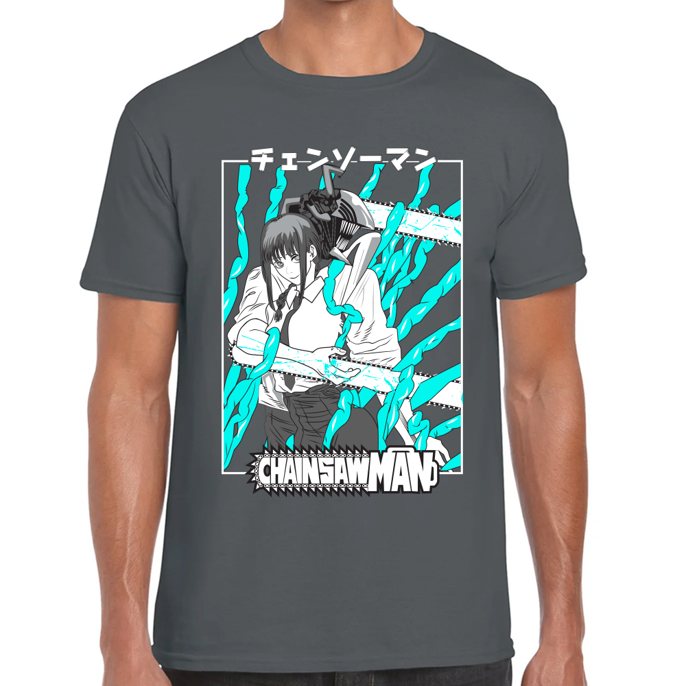 Playera Makima y Denji Chainsaw Man Algodón Premium #409