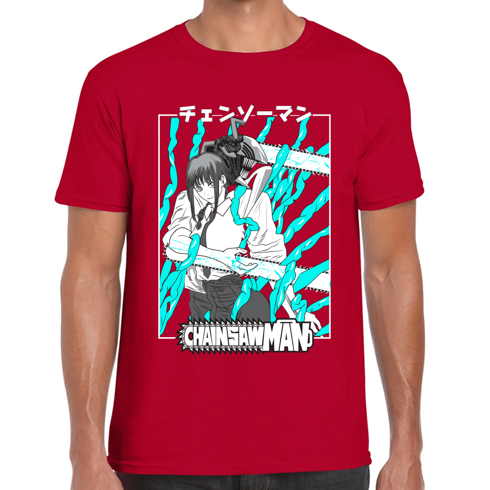 Playera Makima y Denji Chainsaw Man Algodón Premium #409