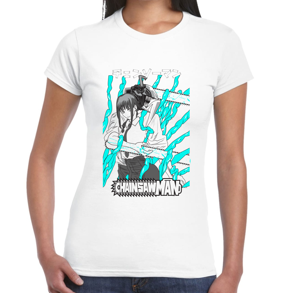 Playera Makima y Denji Chainsaw Man Algodón Premium #409