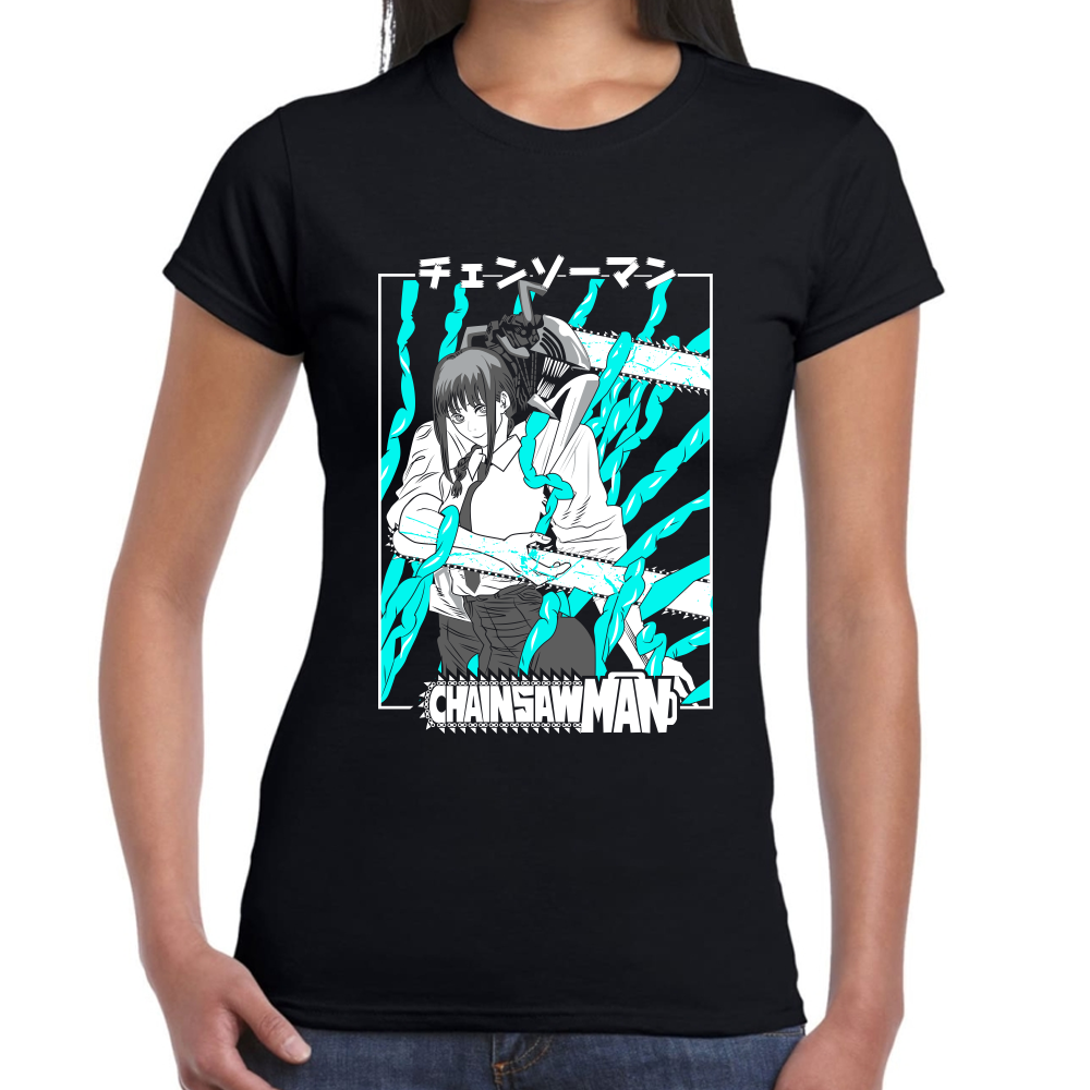 Playera Makima y Denji Chainsaw Man Algodón Premium #409 Imagen secundaria del producto