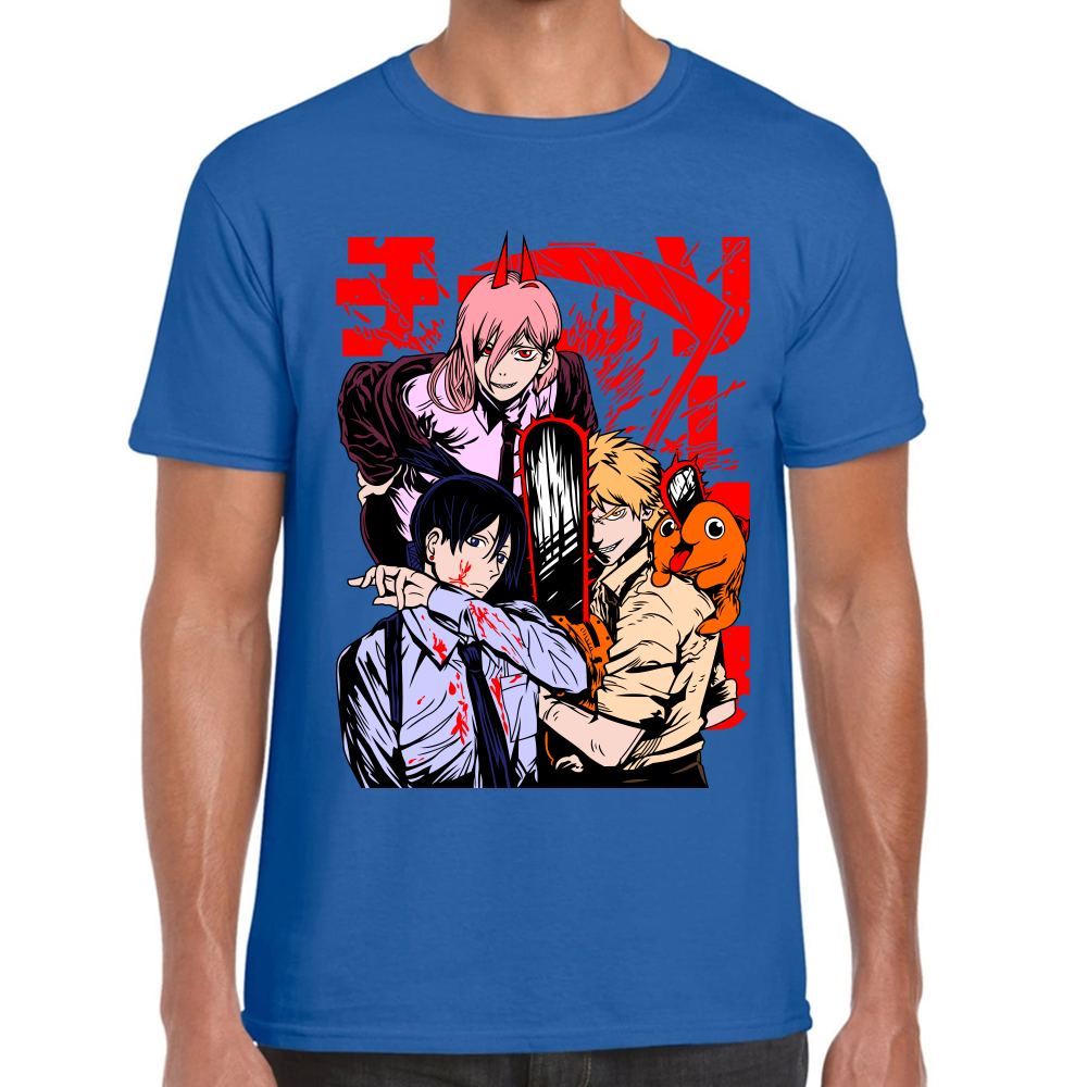 Playera Devil Hunters Chainsaw Man Negro Algodón Premium #501