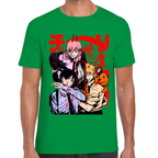 Playera Devil Hunters Chainsaw Man Negro Algodón Premium #501