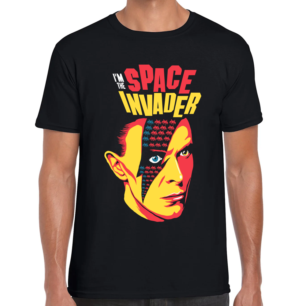 Playera Space Invader David Bowie Algodón Premium #517