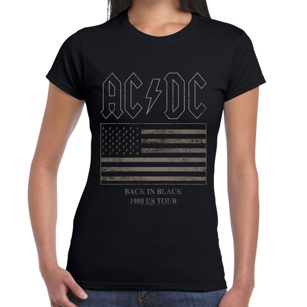 Playera AC/DC Back in Black Algodón Premium #528