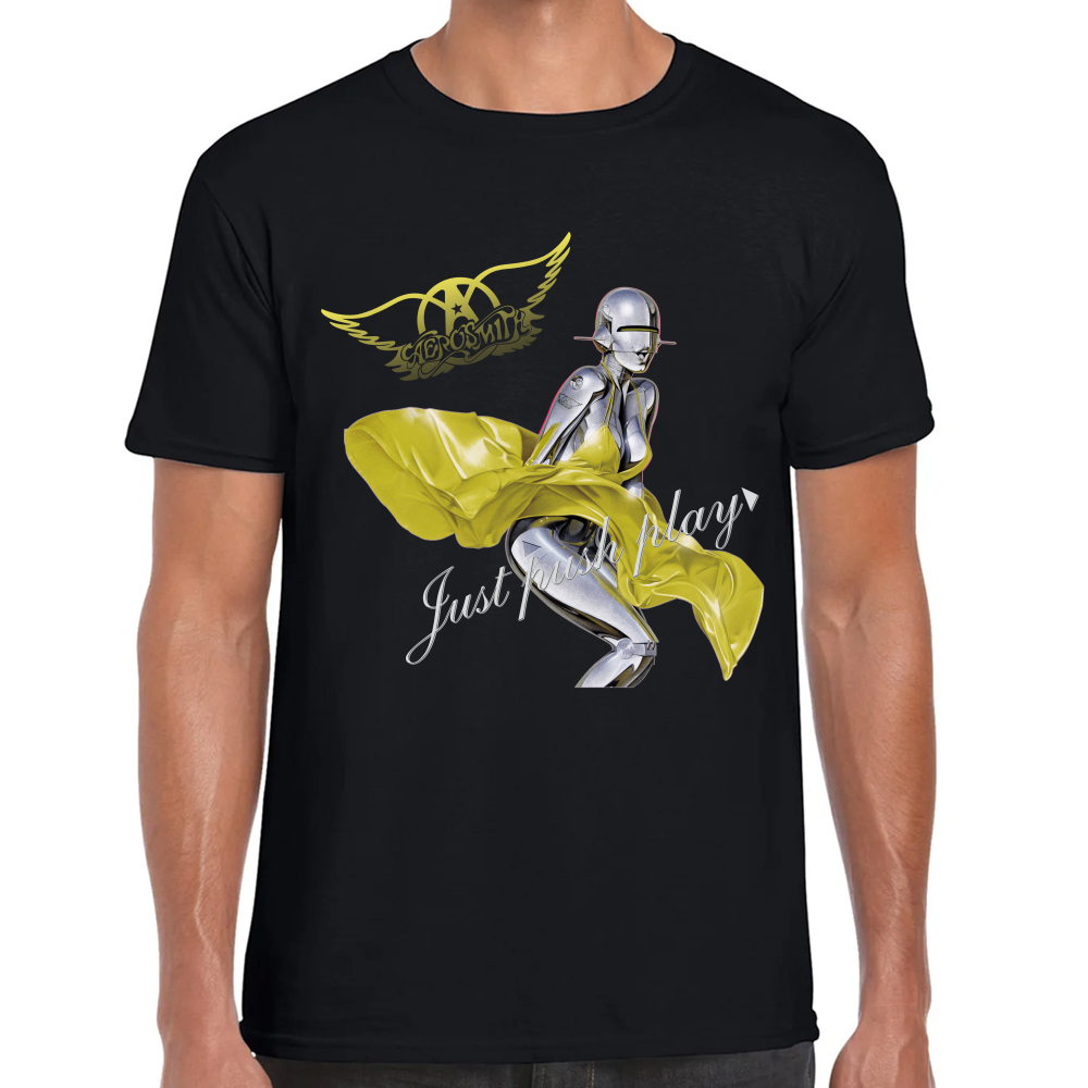 Playera  Aerosmith Just Push Play Algodón Premium #534
