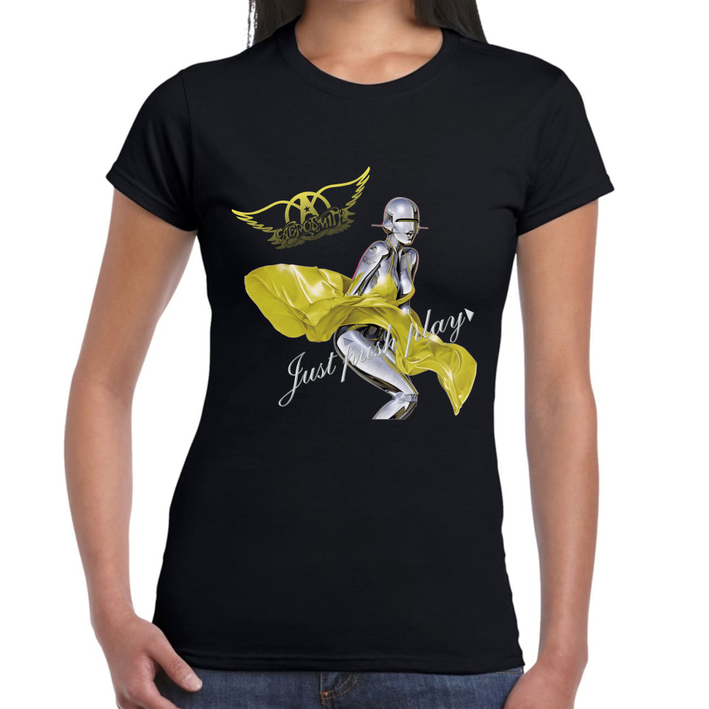Playera  Aerosmith Just Push Play Algodón Premium #534