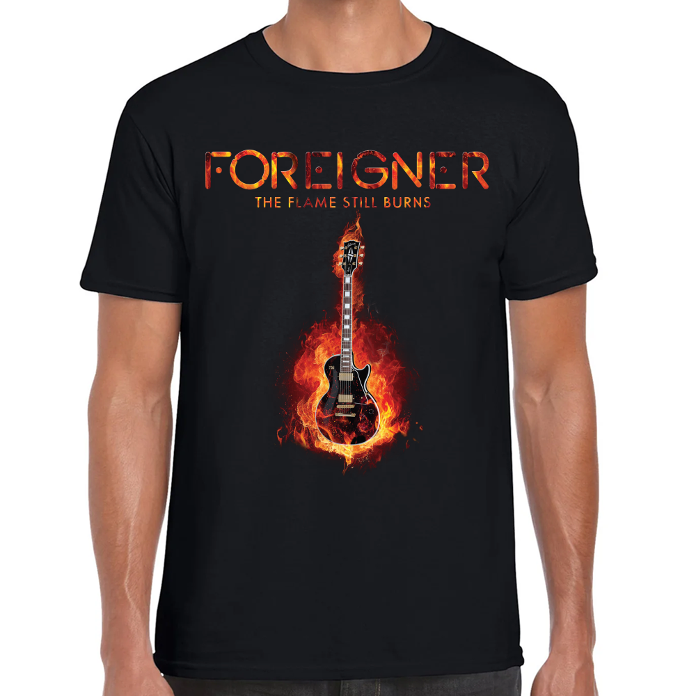 Playera Foreigner The Flame Still Burns Algodón Premium #547