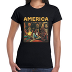 Playera America Three Roses  Algodón Premium #552