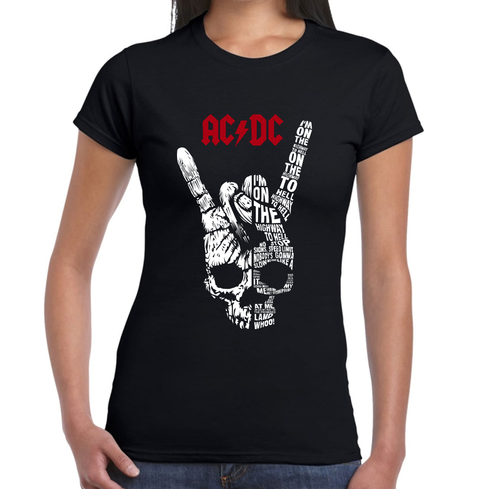Playera AC/CD Hand Algodón Premium #576 Imagen secundaria del producto