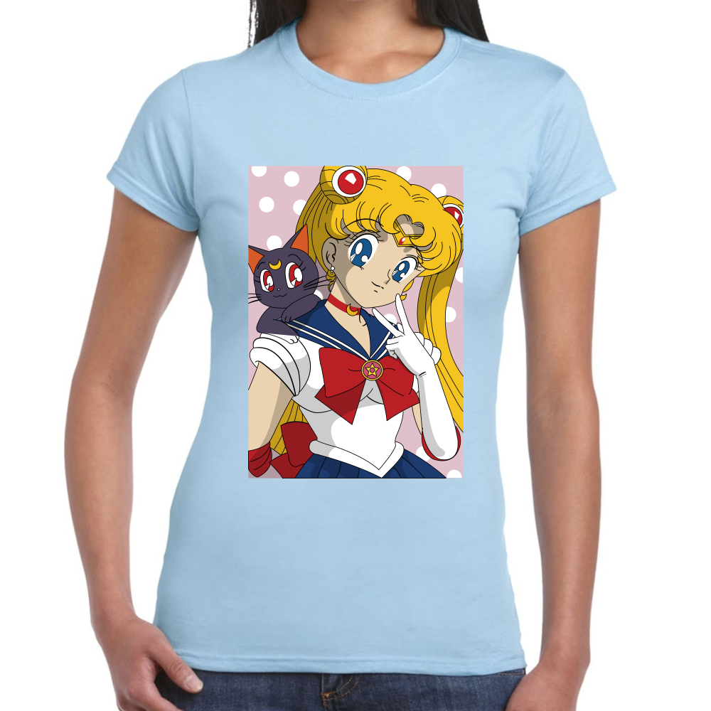 Playera Sailor Moon Serena Tsukino Algodón Premium #583