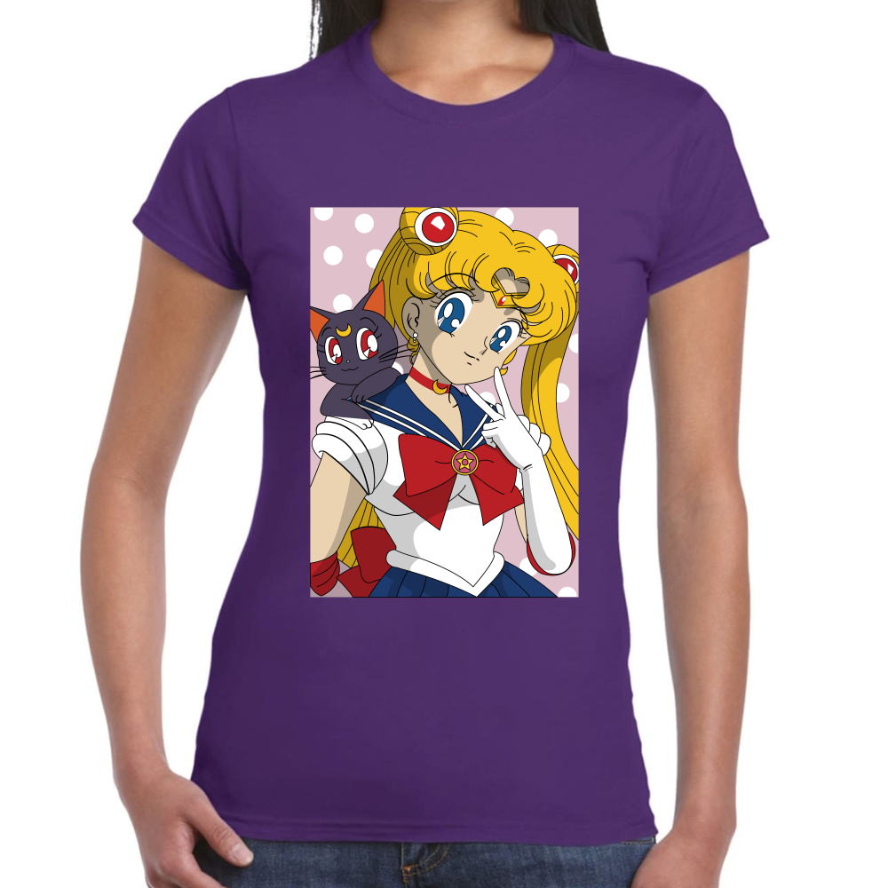 Playera Sailor Moon Serena Tsukino Algodón Premium #583