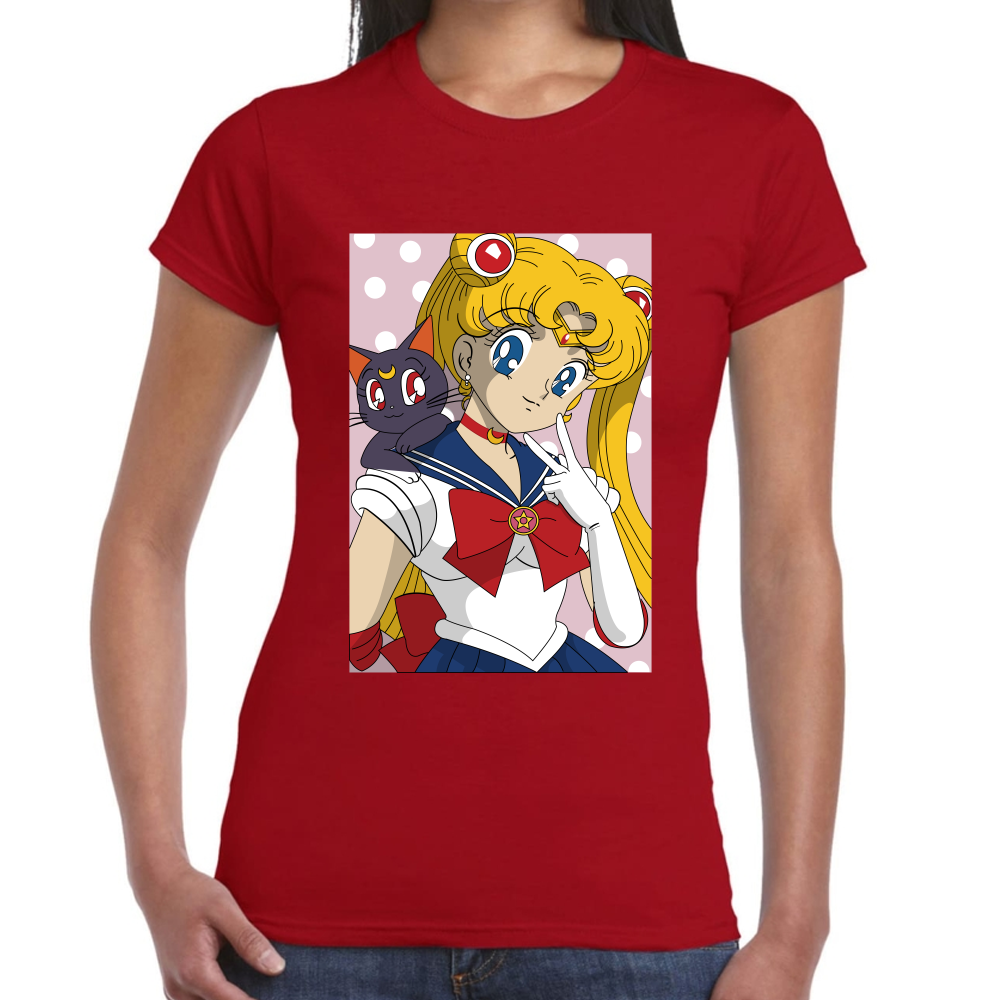 Playera Sailor Moon Serena Tsukino Algodón Premium #583