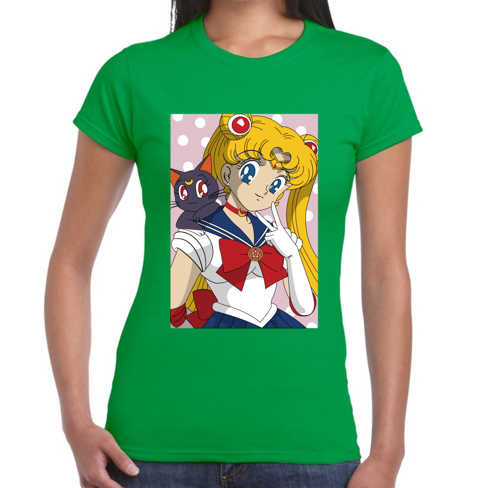 Playera Sailor Moon Serena Tsukino Algodón Premium #583