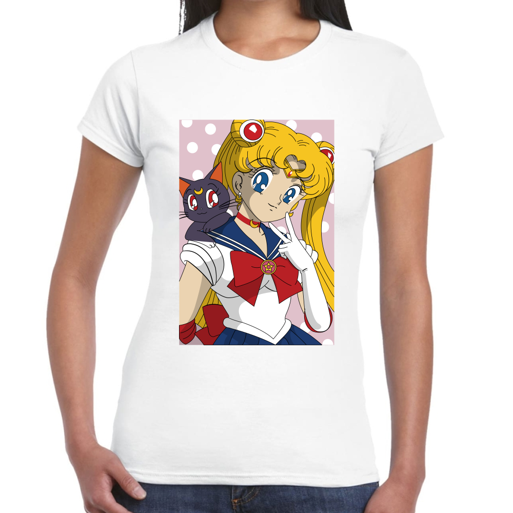 Playera Sailor Moon Serena Tsukino Algodón Premium #583