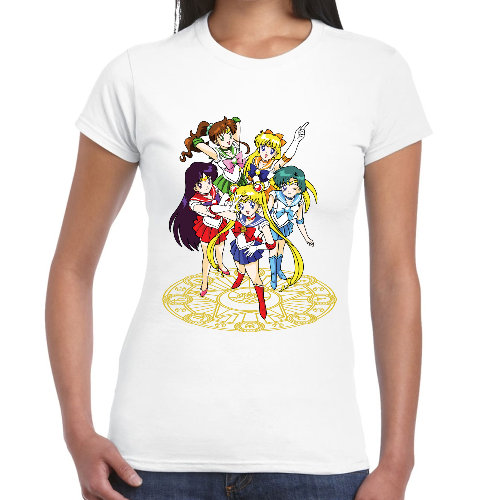Playera Sailor Scouts Sailor Moon Algodón Premium #589