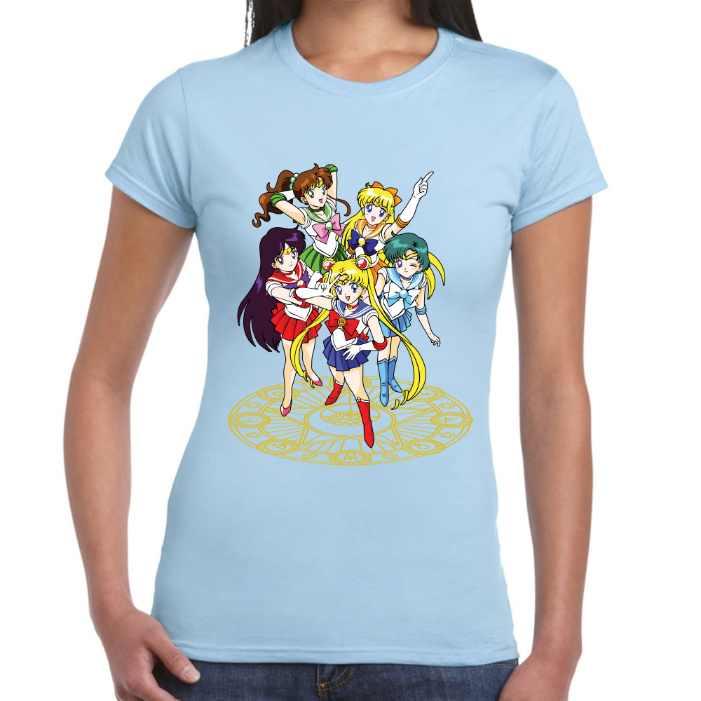Playera Sailor Scouts Sailor Moon Algodón Premium #589