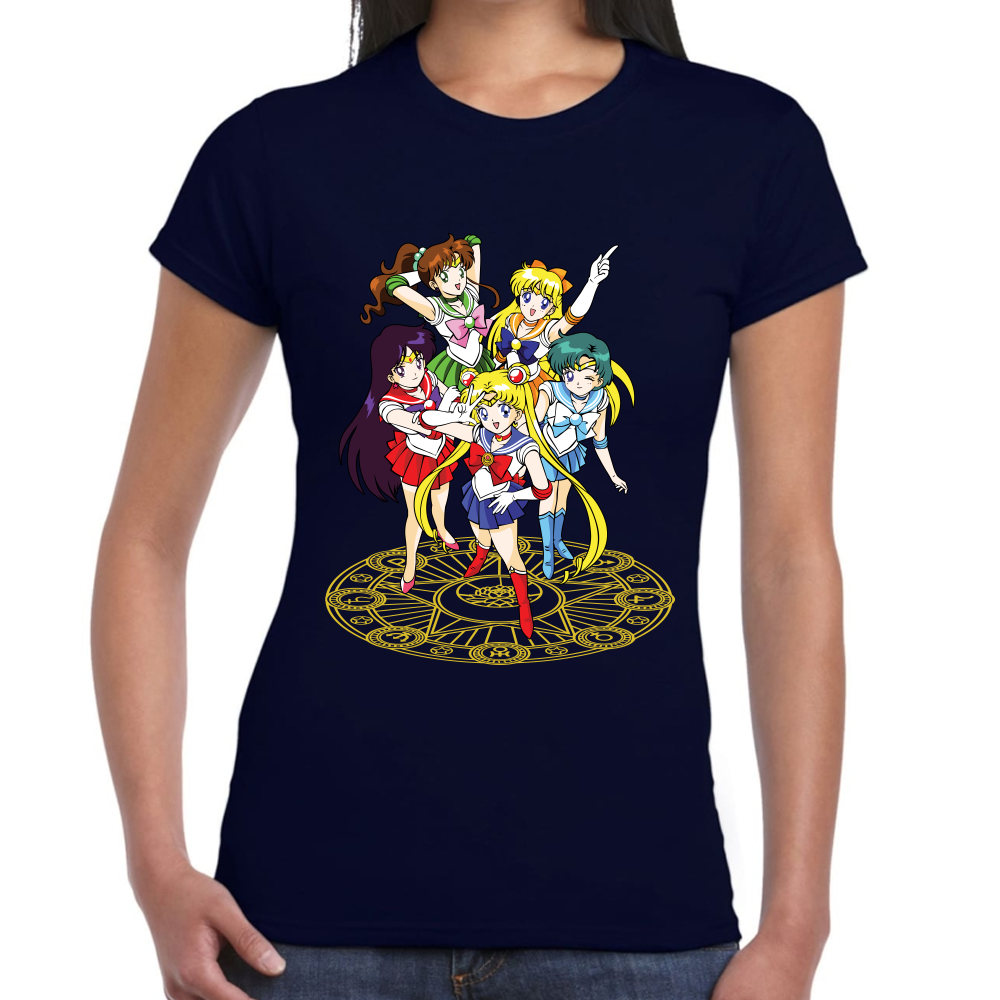 Playera Sailor Scouts Sailor Moon Algodón Premium #589