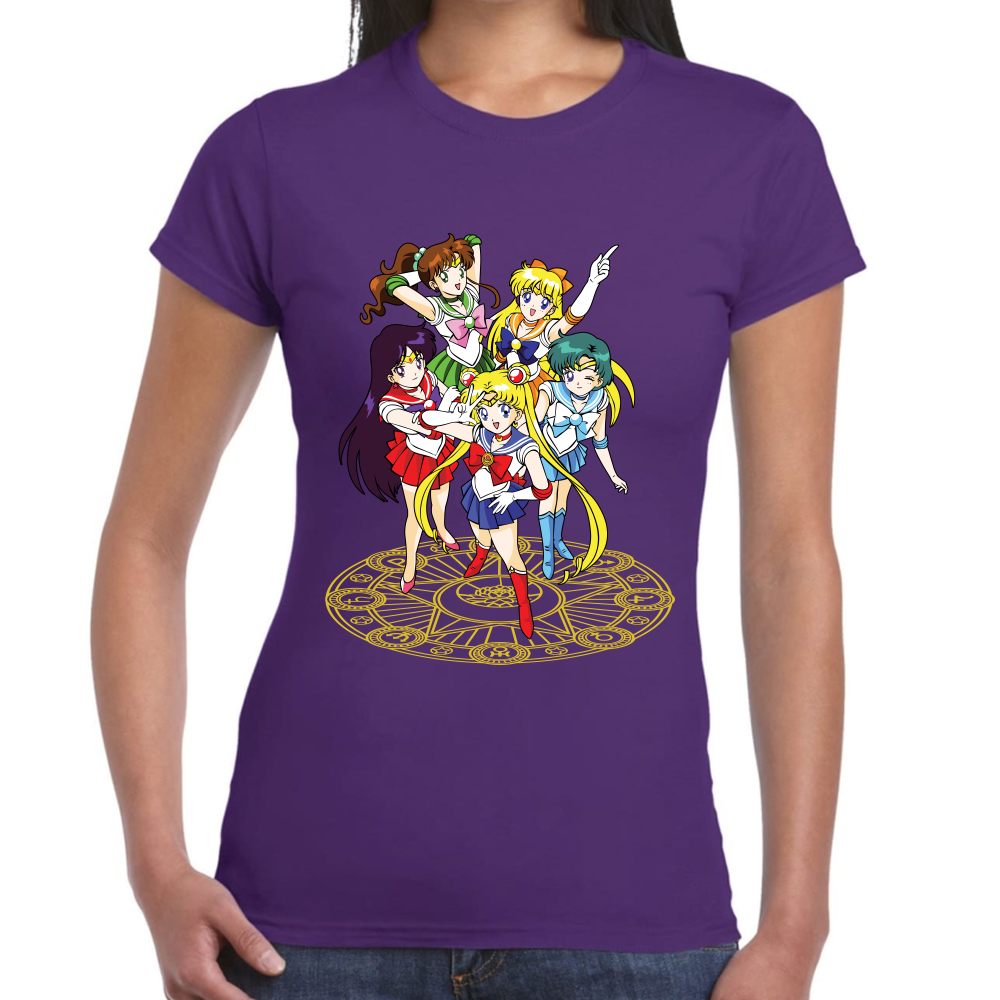 Playera Sailor Scouts Sailor Moon Algodón Premium #589