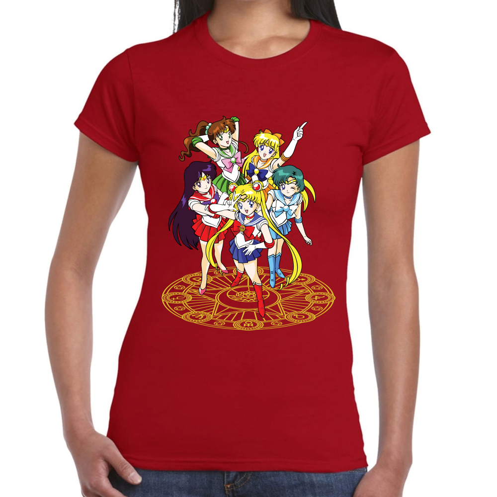 Playera Sailor Scouts Sailor Moon Algodón Premium #589