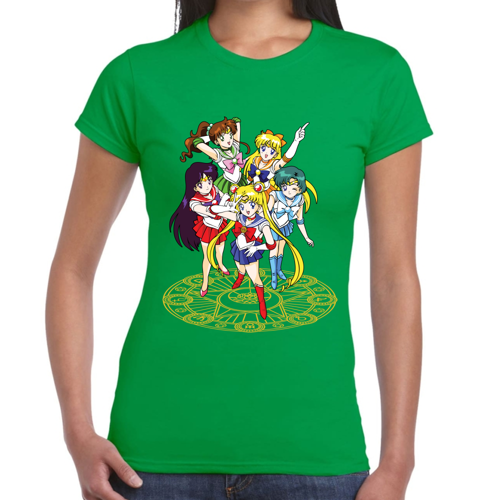 Playera Sailor Scouts Sailor Moon Algodón Premium #589