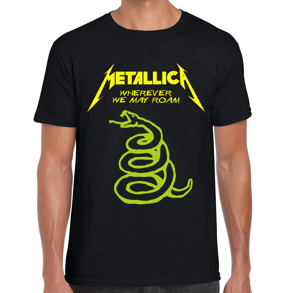Playera Metallica Wherever We May Roam Algodón Premium #609