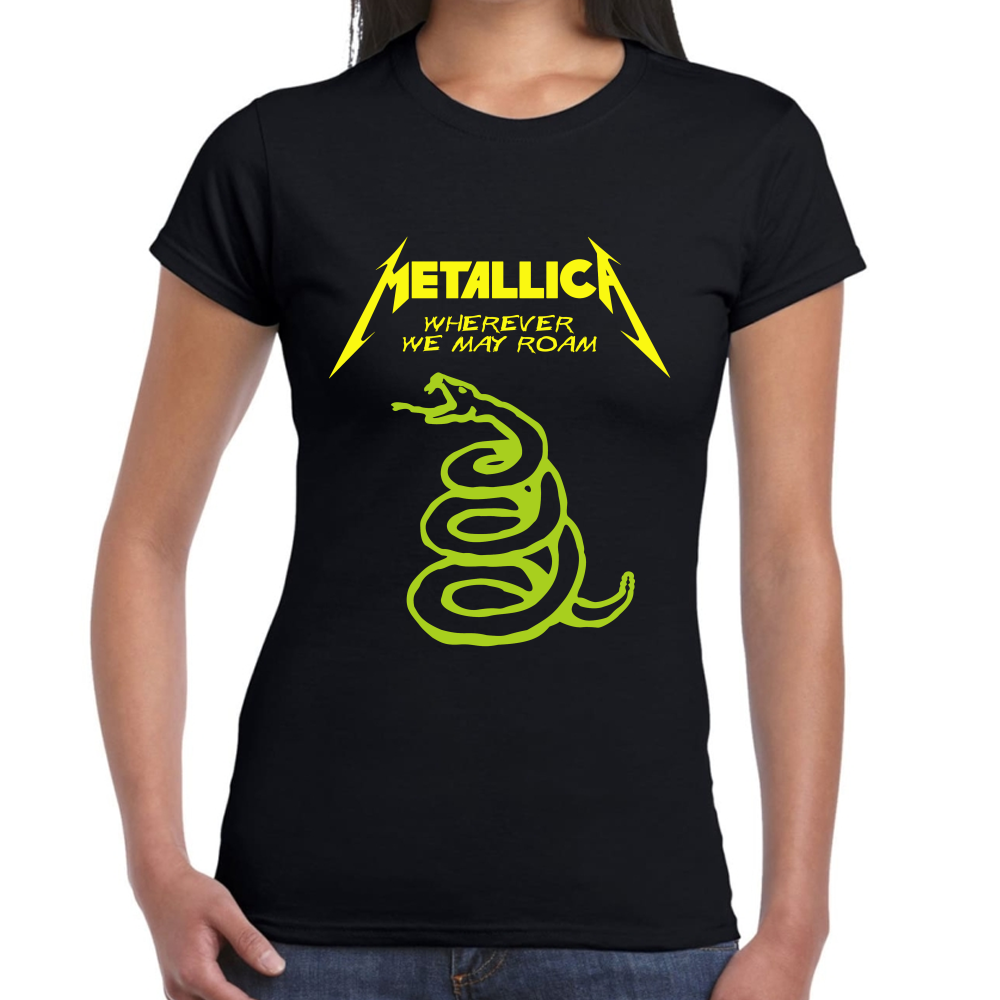 Playera Metallica Wherever We May Roam Algodón Premium #609 Imagen secundaria del producto