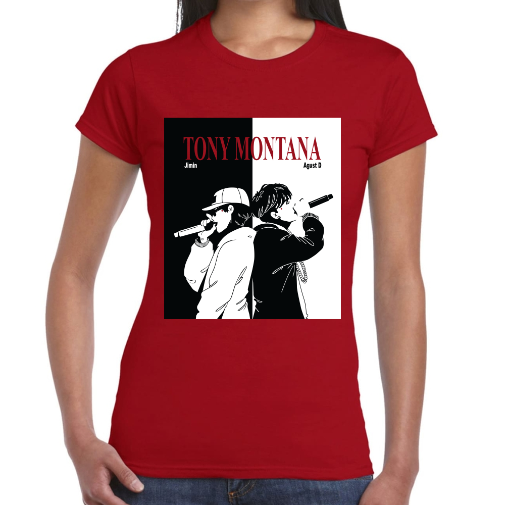 Playera Agust D y Jimin BTS Tony Montana Algodón Premium #631