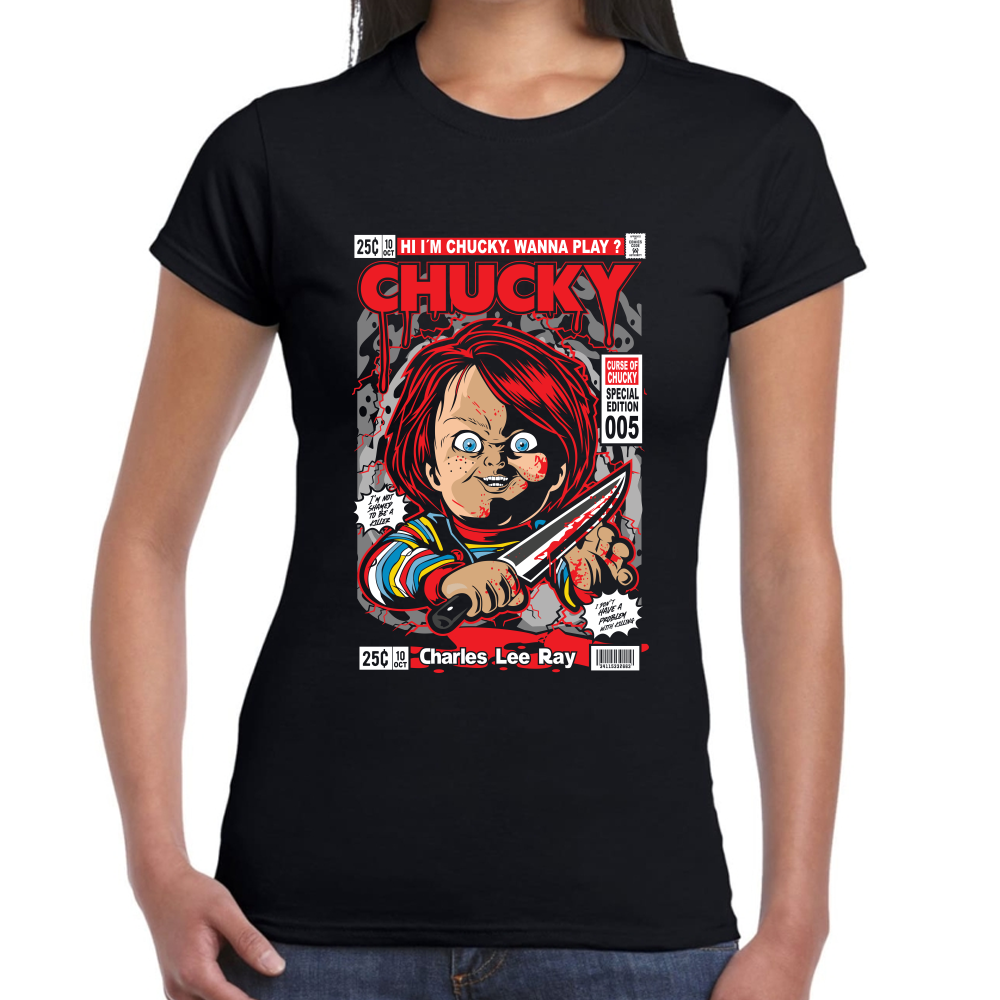 Playera Chucky Algodón Premium #633 Imagen secundaria del producto