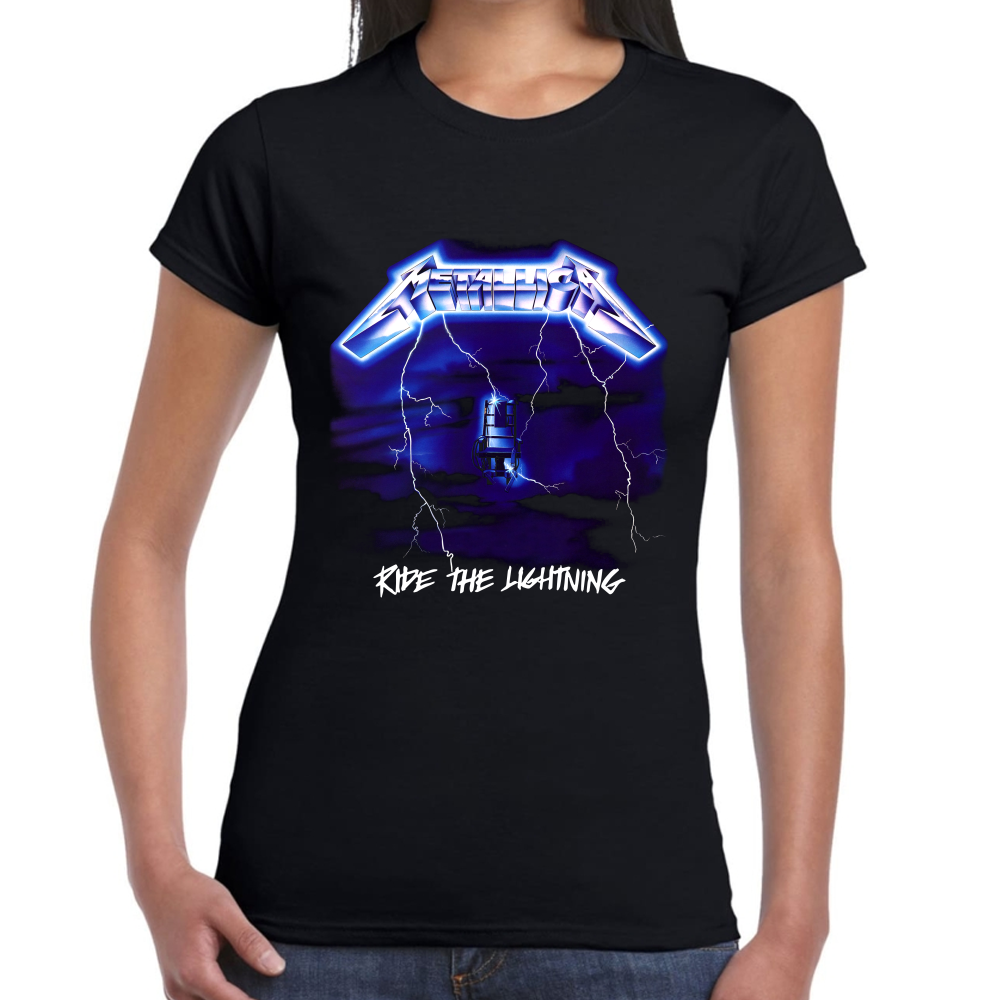 Playera Metallica Ride the Lightning Algodón Premium #636 Imagen secundaria del producto
