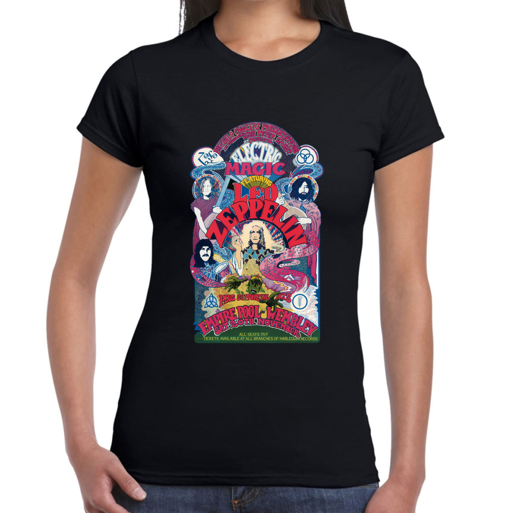 Playera Led Zeppelin Electric Magic Algodón Premium #658 Imagen secundaria del producto