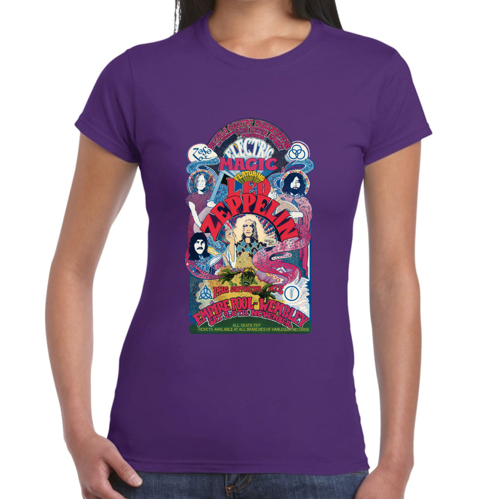 Playera Led Zeppelin Electric Magic Algodón Premium #658