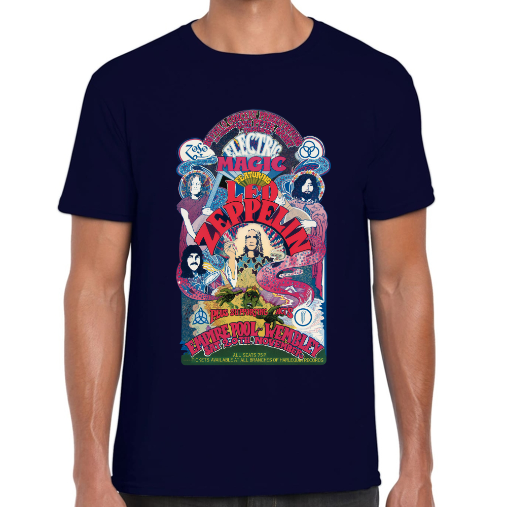 Playera Led Zeppelin Electric Magic Algodón Premium #658