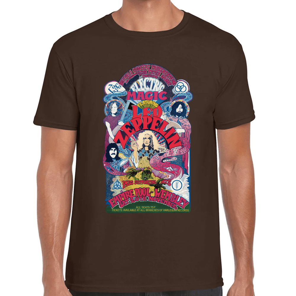 Playera Led Zeppelin Electric Magic Algodón Premium #658