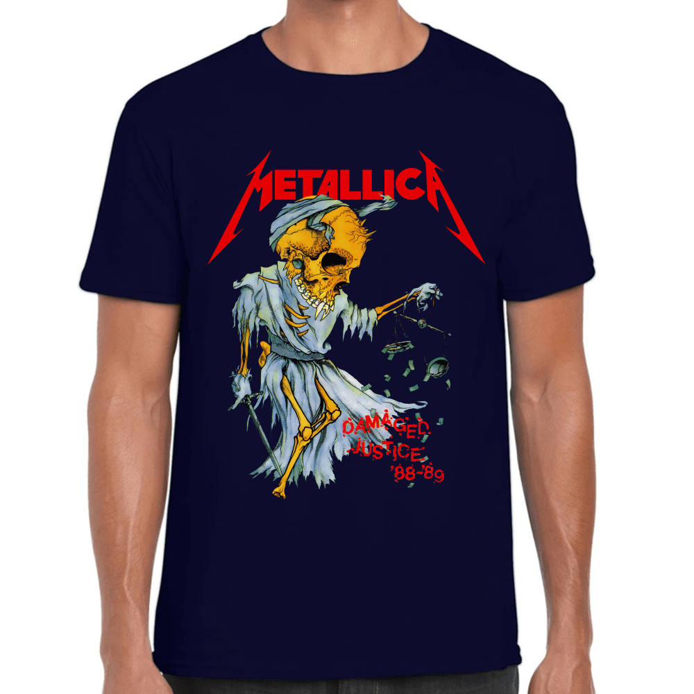 Playera Metallica Damaged Justice Algodón Premium #659