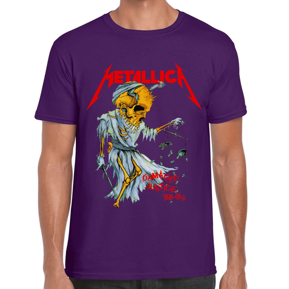 Playera Metallica Damaged Justice Algodón Premium #659