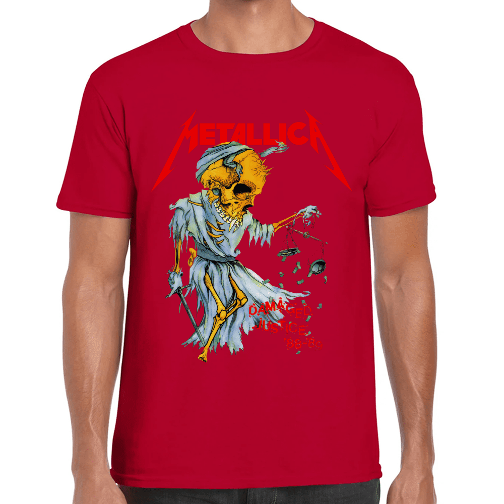 Playera Metallica Damaged Justice Algodón Premium #659