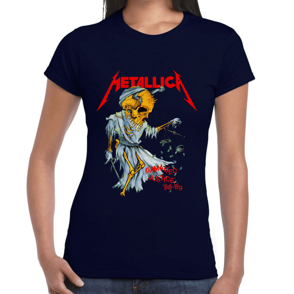Playera Metallica Damaged Justice Algodón Premium #659