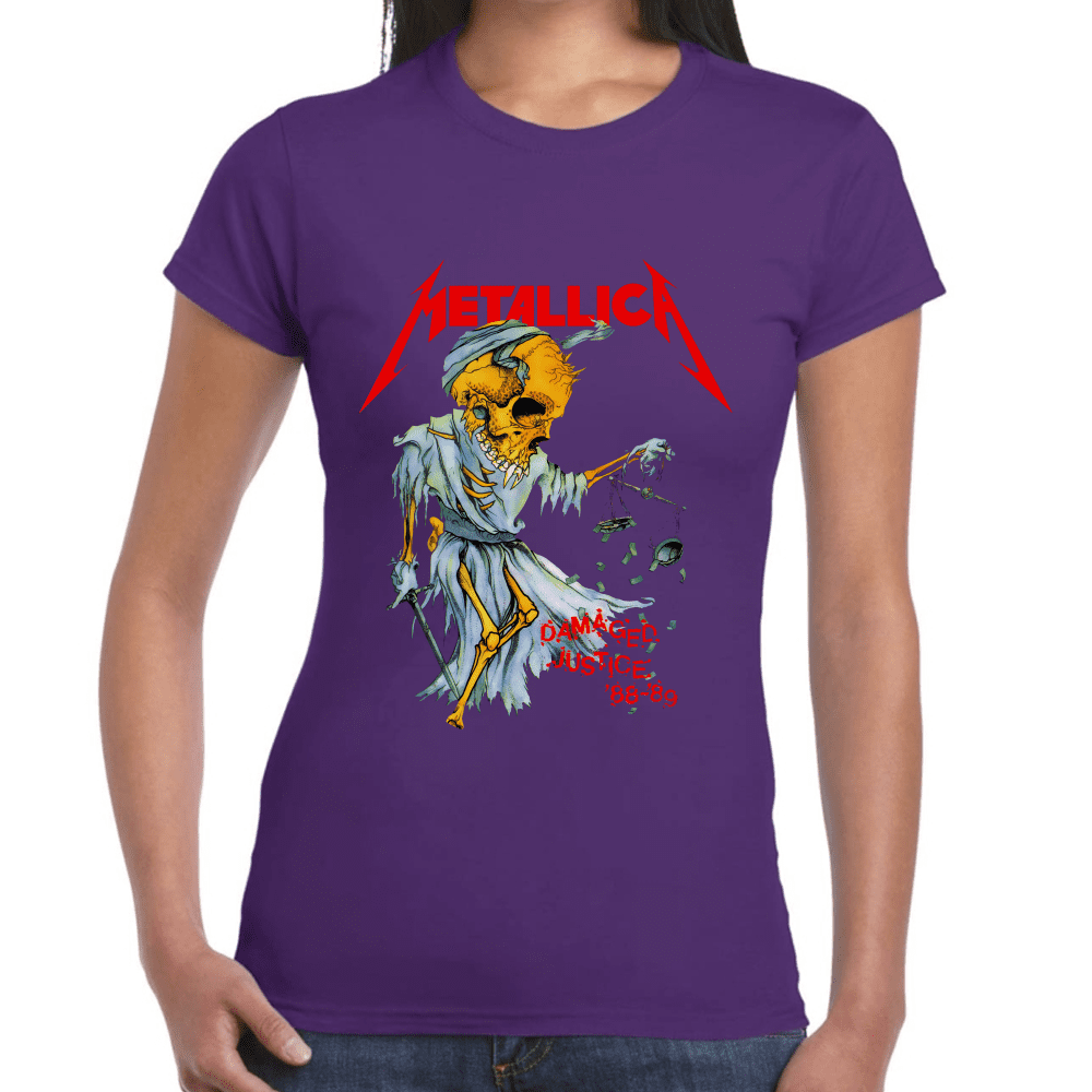 Playera Metallica Damaged Justice Algodón Premium #659