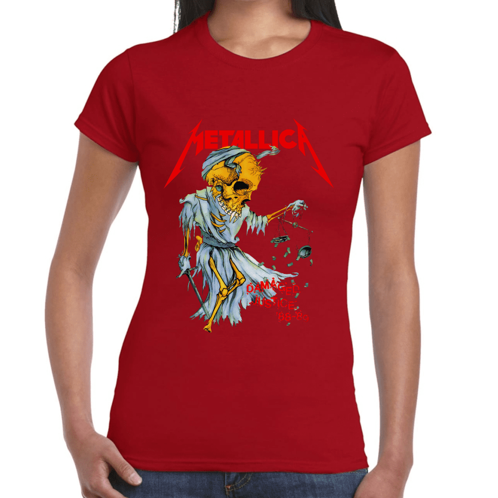 Playera Metallica Damaged Justice Algodón Premium #659