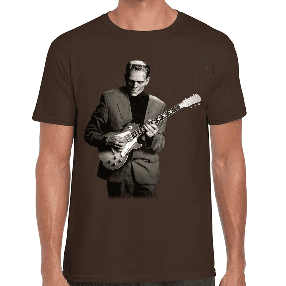 Playera Frankenstein Tocando La Guitarra Algodón Premium #665