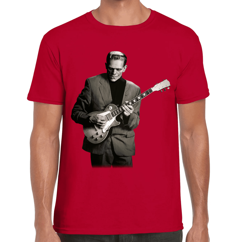 Playera Frankenstein Tocando La Guitarra Algodón Premium #665
