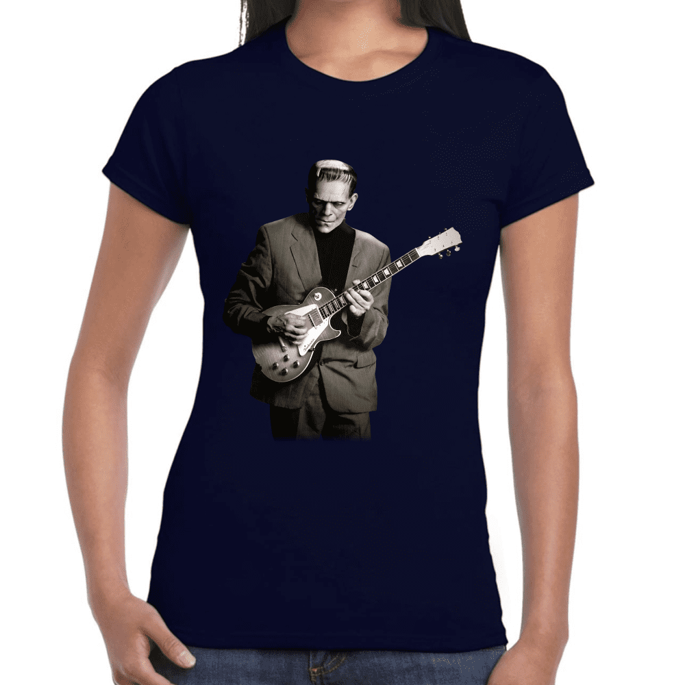 Playera Frankenstein Tocando La Guitarra Algodón Premium #665