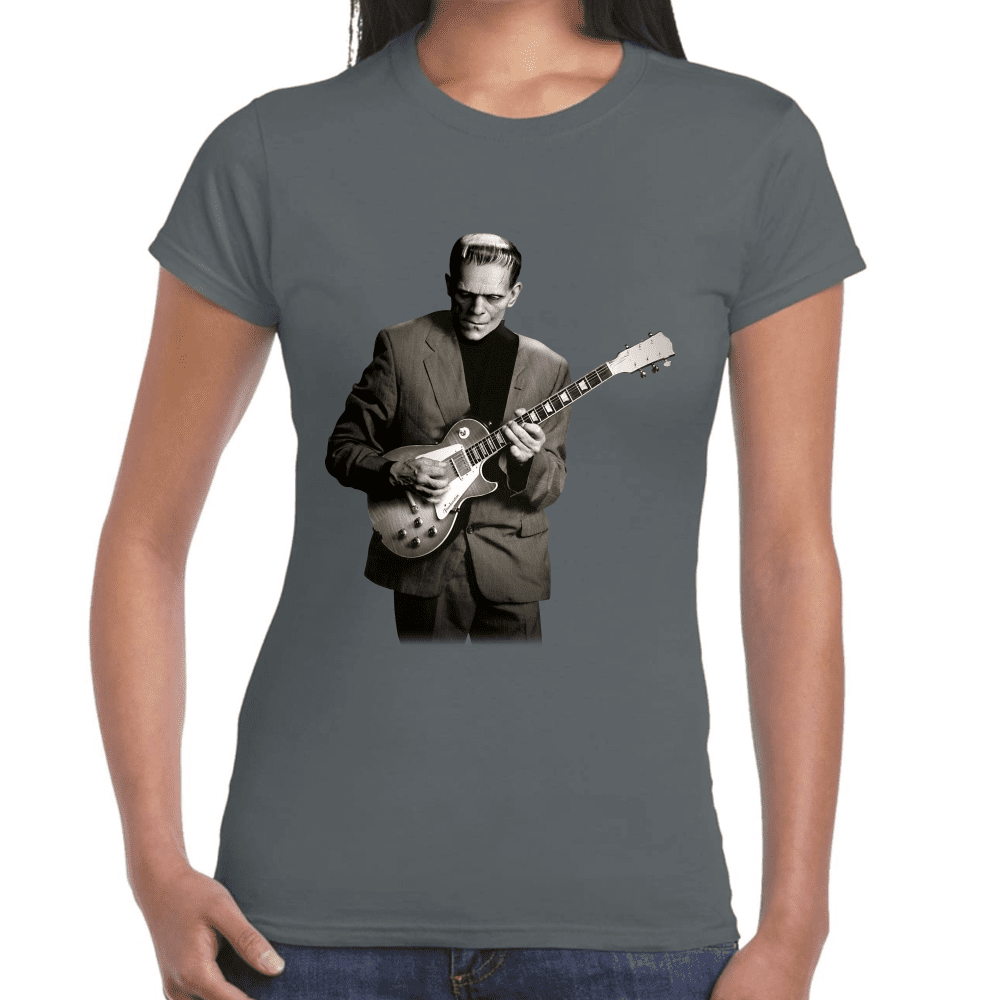 Playera Frankenstein Tocando La Guitarra Algodón Premium #665