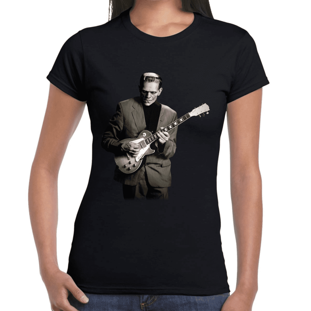 Playera Frankenstein Tocando La Guitarra Algodón Premium #665