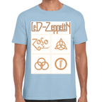 Playera Led Zeppelin Gold Symbols Algodón Premium #676
