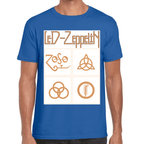 Playera Led Zeppelin Gold Symbols Algodón Premium #676