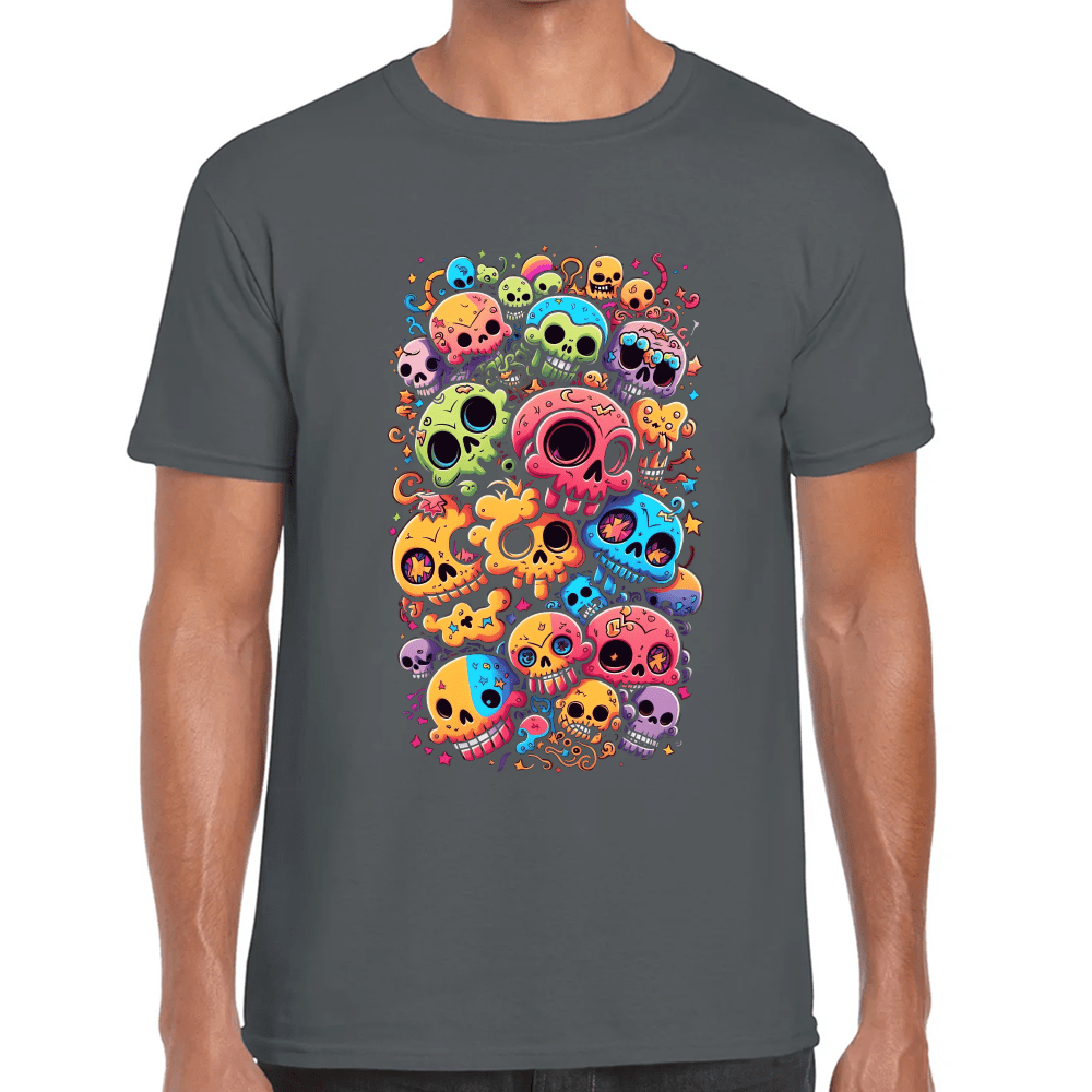 Playera Calaveritas Halloween y Día de Muertos Algodón Premium #709