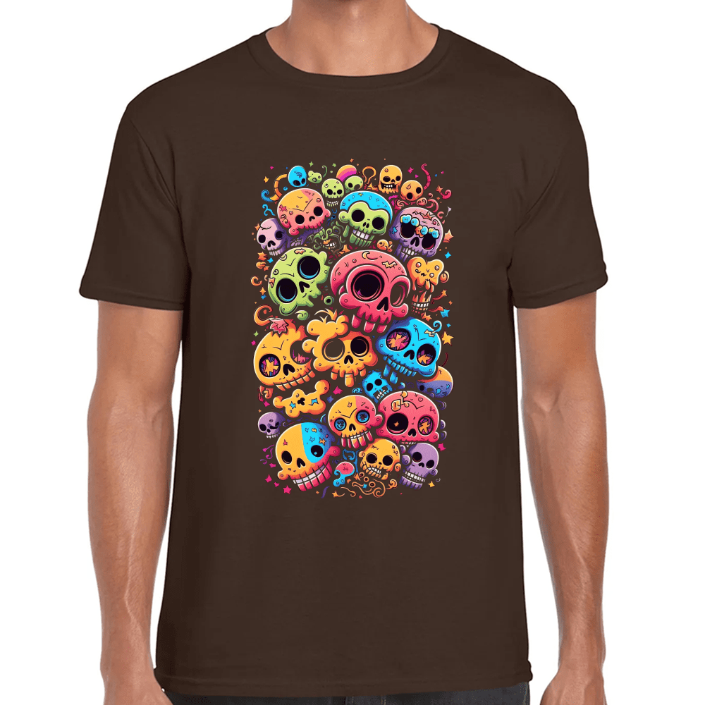 Playera Calaveritas Halloween y Día de Muertos Algodón Premium #709