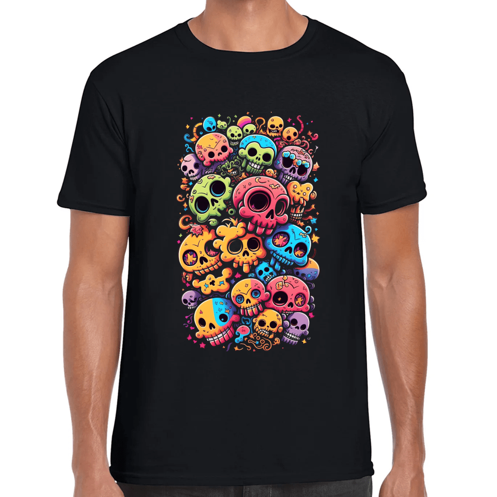 Playera Calaveritas Halloween y Día de Muertos Algodón Premium #709
