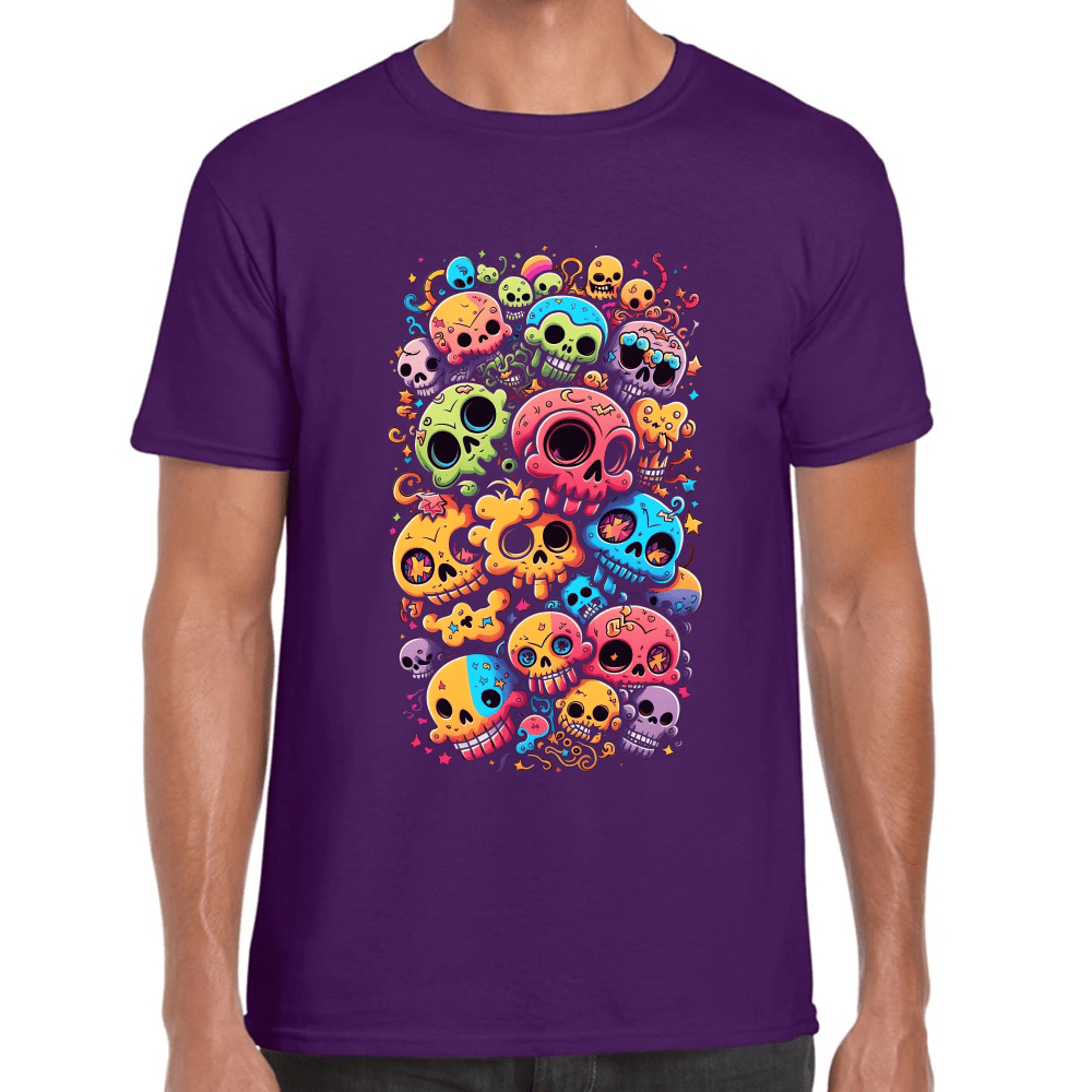 Playera Calaveritas Halloween y Día de Muertos Algodón Premium #709